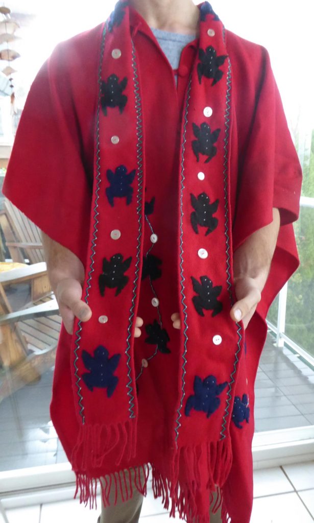 Northwest Coast Native BUTTON Dance Robe/Cape FROG Crest ⋆ Copper ...