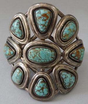 Navajo-Turquoise-Cluster-Bracelet-1